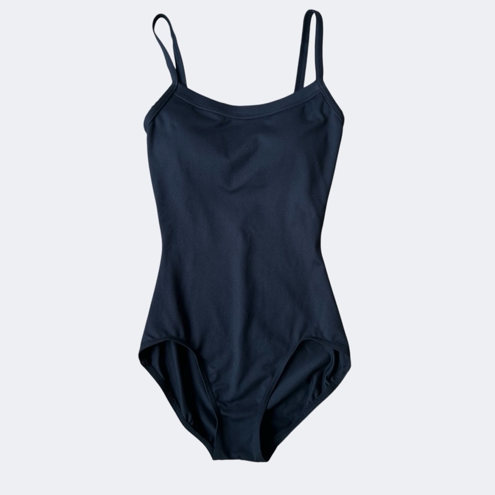 Capezio Black Camisole Leotard with Built in Bra Size Small Petite